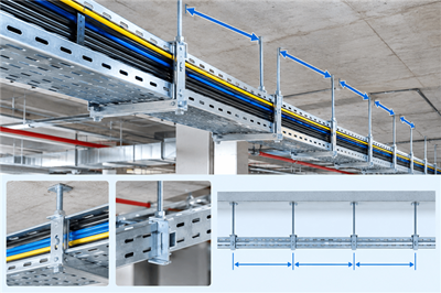 Khoảng Cách Giá Đỡ Thang Máng Cáp Tiêu Chuẩn Khi Thi Công