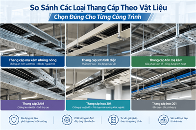 So Sánh Các Loại Thang Cáp Theo Vật Liệu – Chọn Đúng Cho Từng Công Trình