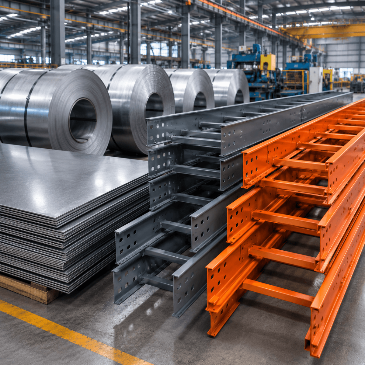 Thang Cáp Sơn Tĩnh Điện Lắp Đặt Tại Nhà Máy Sản Xuất