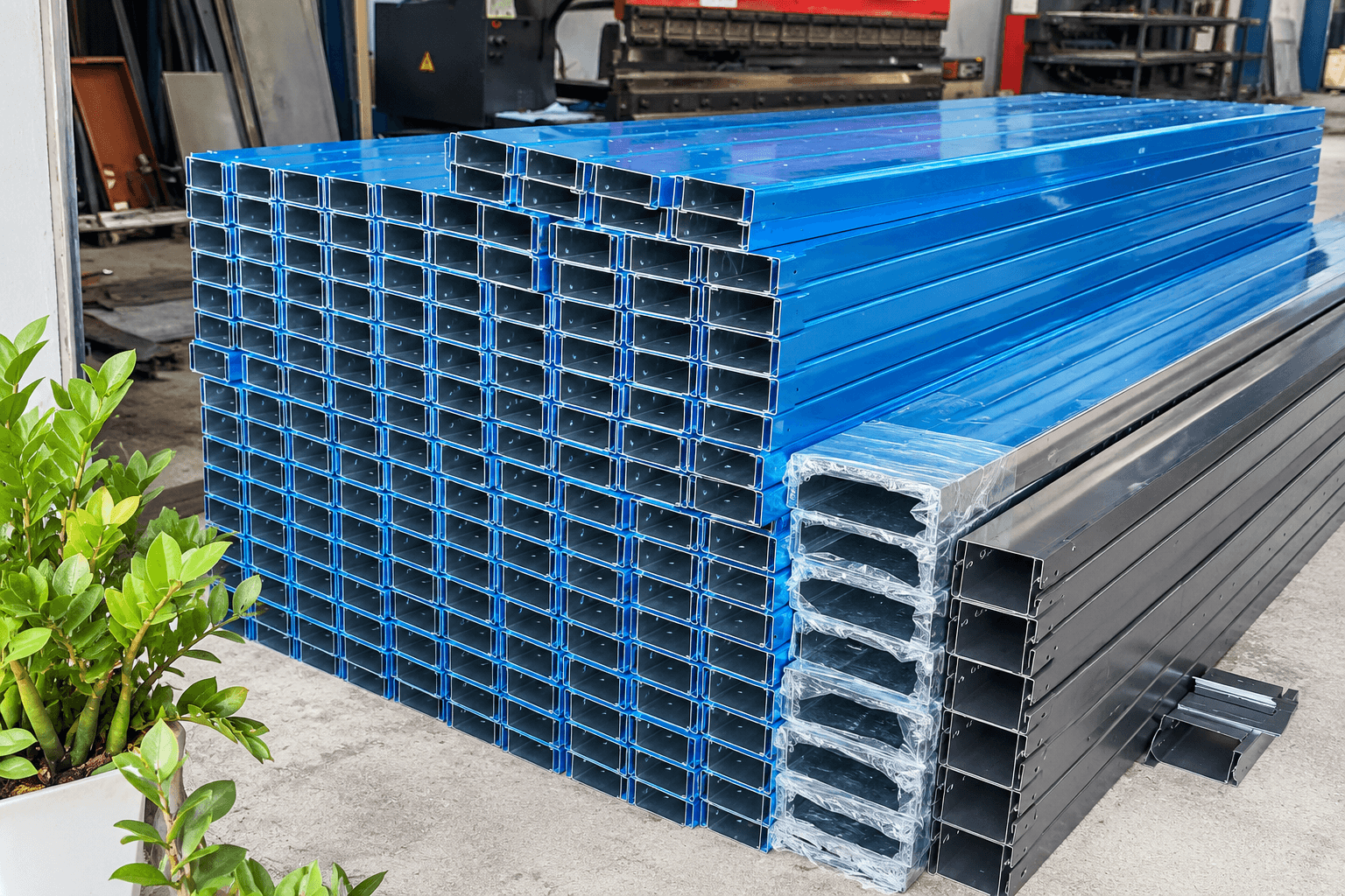 Máng cáp 50x50 mm phù hợp cho các nhánh rẽ, đoạn cuối tuyến và đường dẫn cáp ngắn quanh tủ điện hoặc dọc tường.